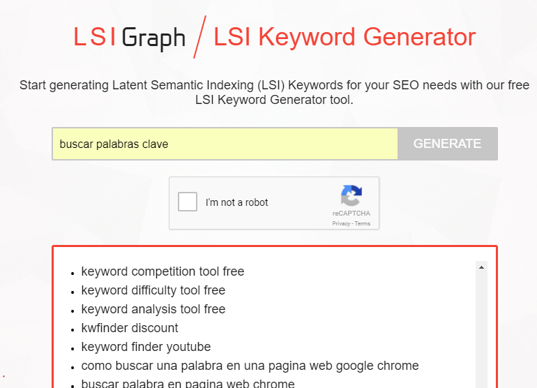 herramientas de palabras clave lsi keyword generator