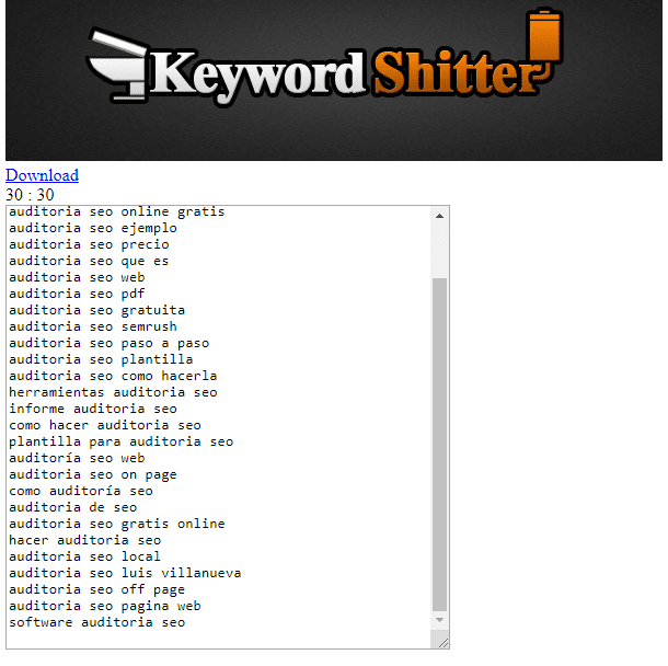 redaccion seo keyword shitter