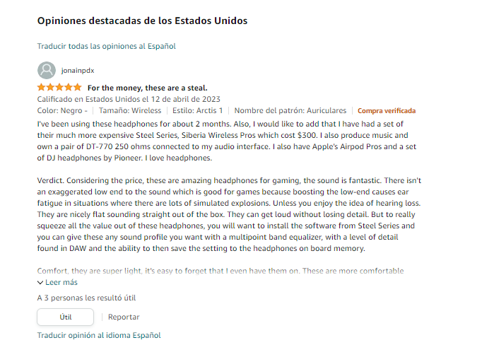 Reviews detalladas e imparciales son buen SEO Amazon